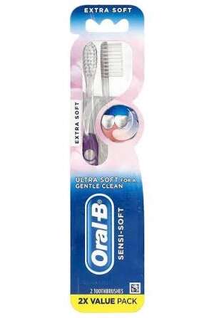 Oral-B, Sensi-Soft, Tandenborstels, Extra-zacht, 2 Tandenborstels